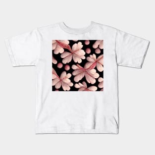 Pink Sakura Blossom Flower Pattern #3 Kids T-Shirt